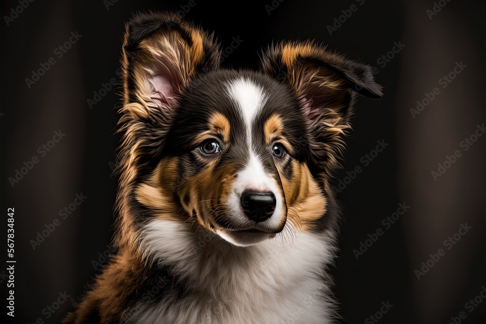 Collie puppy portrait