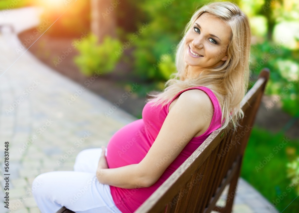 Young happy Pregnant Woman Relaxing Young happy Pregnant Woman Relaxing