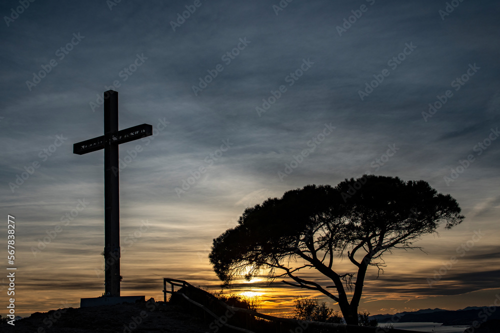 Cruz de Benidorm, Alicante, Costa de Levante, España.