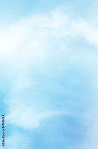 Blue sky with white cloud. The summer heaven is colorful clearing day Good weather and beautiful nature in the morning.