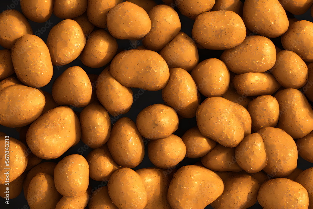 3d rendering illustration of roasted peas, legume food, Generative AI 3d rendering illustration of roasted peas, legume food, Generative AI