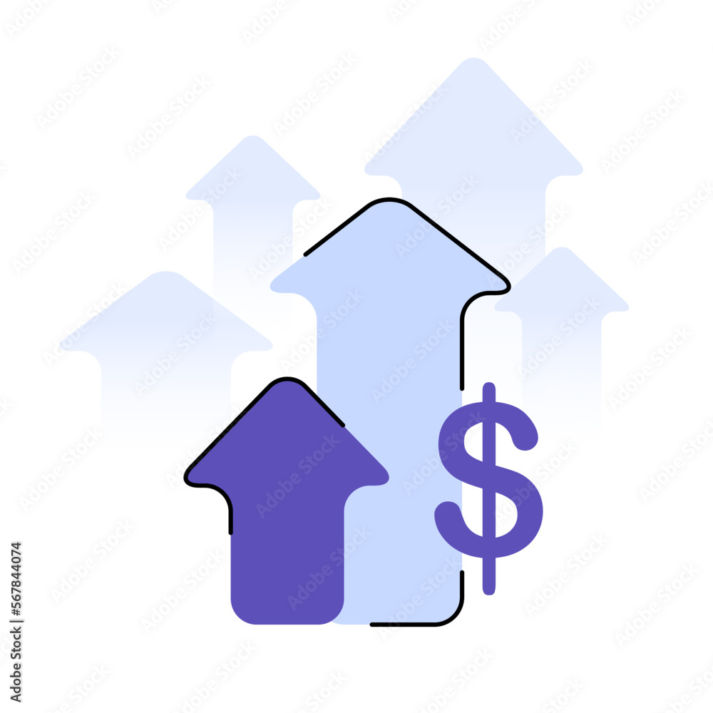 Investment and finance growth business investments concept. Vector flat isolated illustration. Investment and finance growth business investments concept. Vector flat isolated illustration.