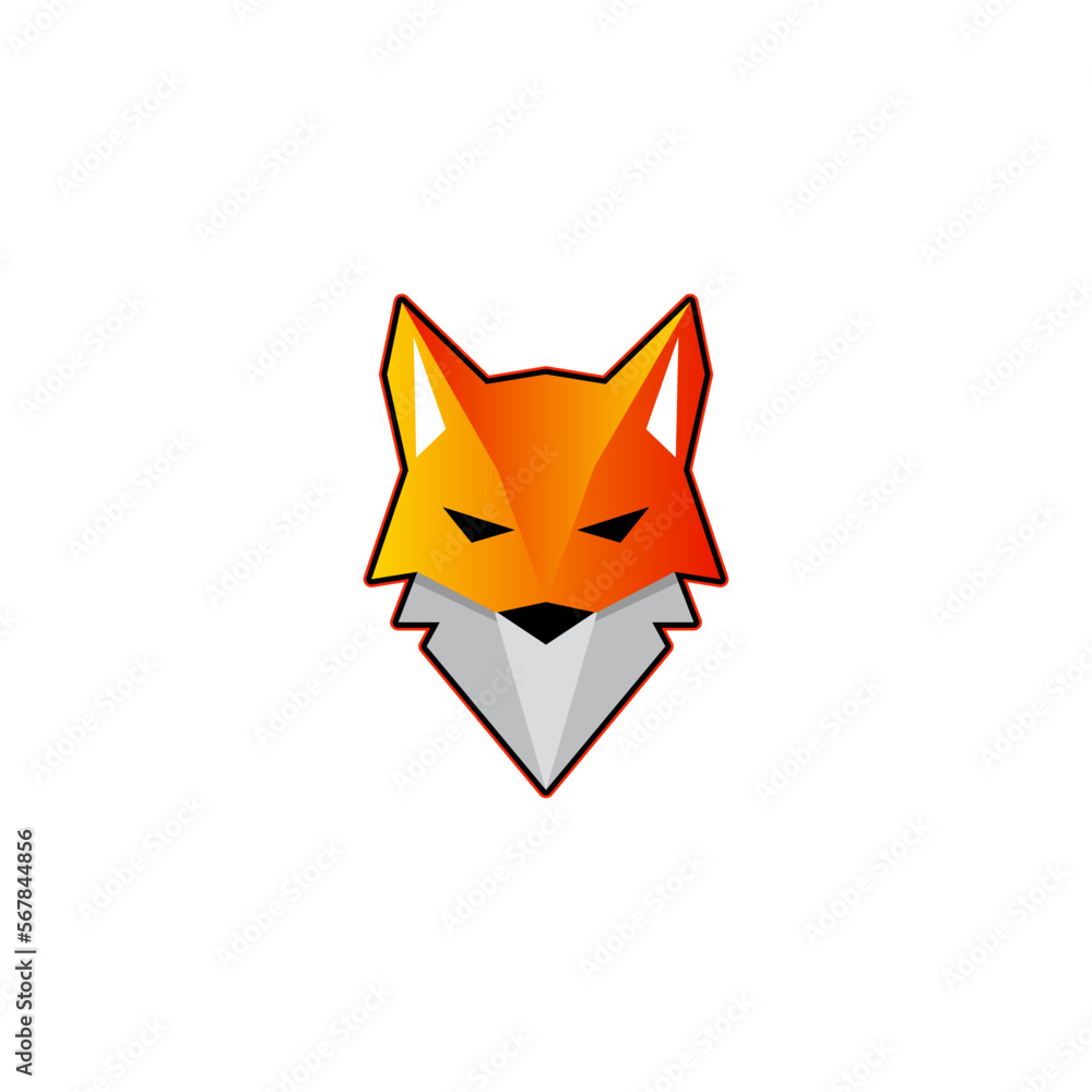 Fototapeta premium fox vector design for icon,symbol or logo. fox template logo