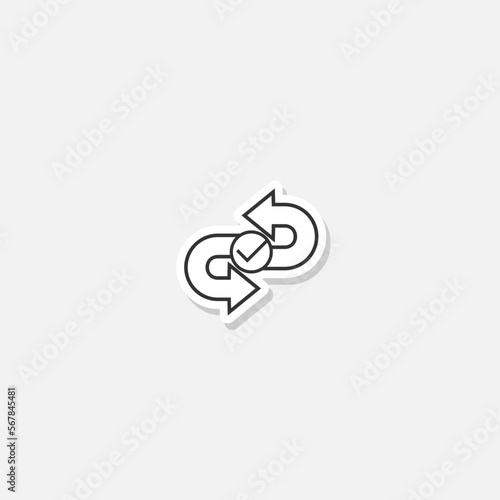 Free Download Simple cash flow icon or easy transfer sticker isolated on gray background - GFXLoad