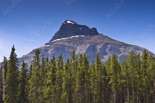 Black mountain peak.