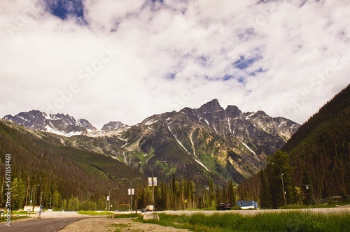 Mountains of Rogers Pass, BC, Canada.