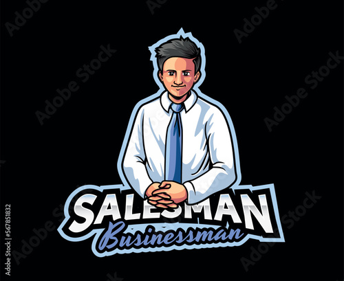 Salesman Mascot Logo Design
