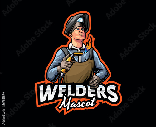 Welder Mascot Logo Design