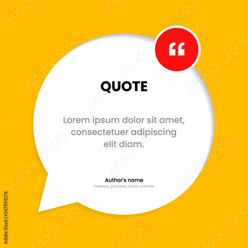 3D bubble testimonial banner, quote, infographic. Social media post template designs for quotes. Empty speech bubbles, quote bubbles and text box. Vector Illustration EPS10.