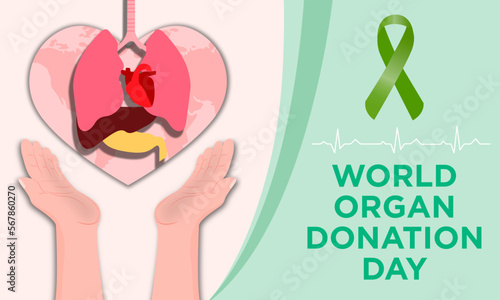Banner para el día de donación de trasplantes de órganos
