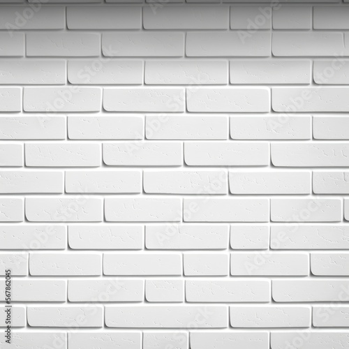 Panoramic background of wide white brick wall texture. close covering plaster Generativ AI