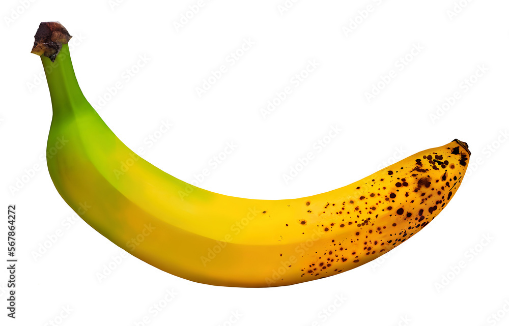 Ripening stages of banana isolated on transparent background PNG