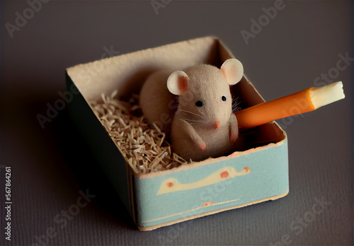 Cute little mouse sleeping ...