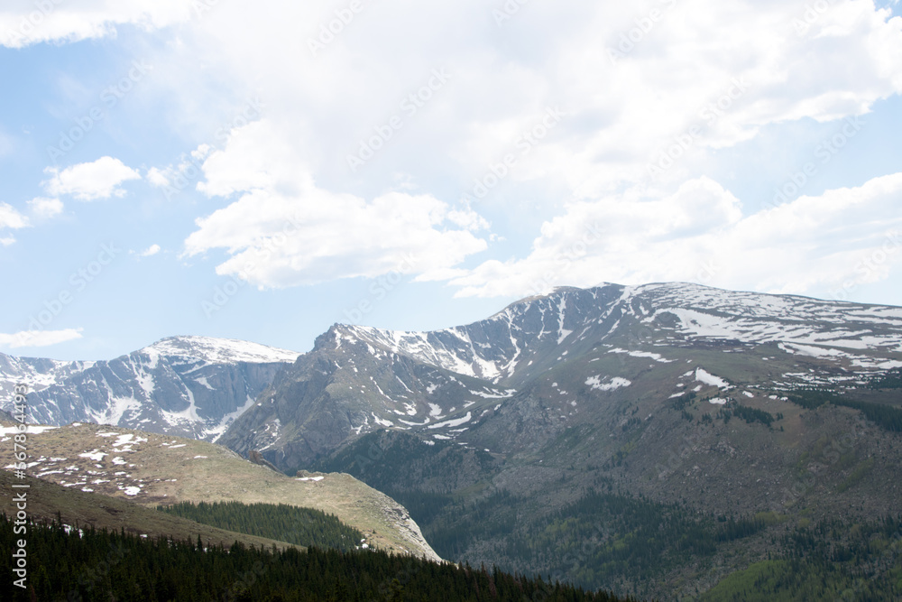 mountain landscape with sky and clouds Colorado mountain landscape with sky and clouds Colorado