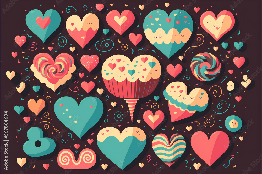valentine background with hearts valentine background with hearts