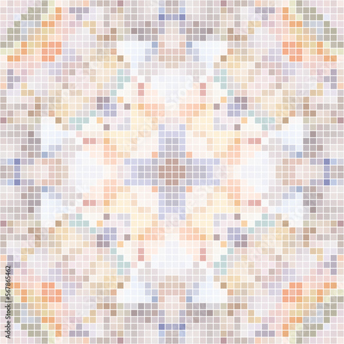 Mediterranean mosaic seamless pattern design.