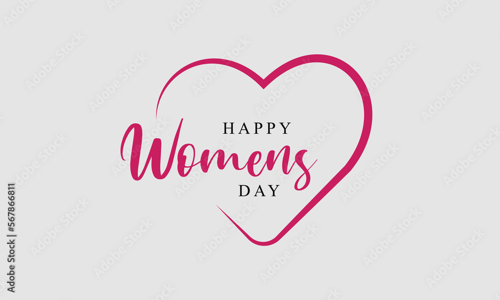 March 8 vector background design. Women's day greeting text with march 8 in pink ribbon and camellia flower elements for international women's celebration. Vector illustration.
