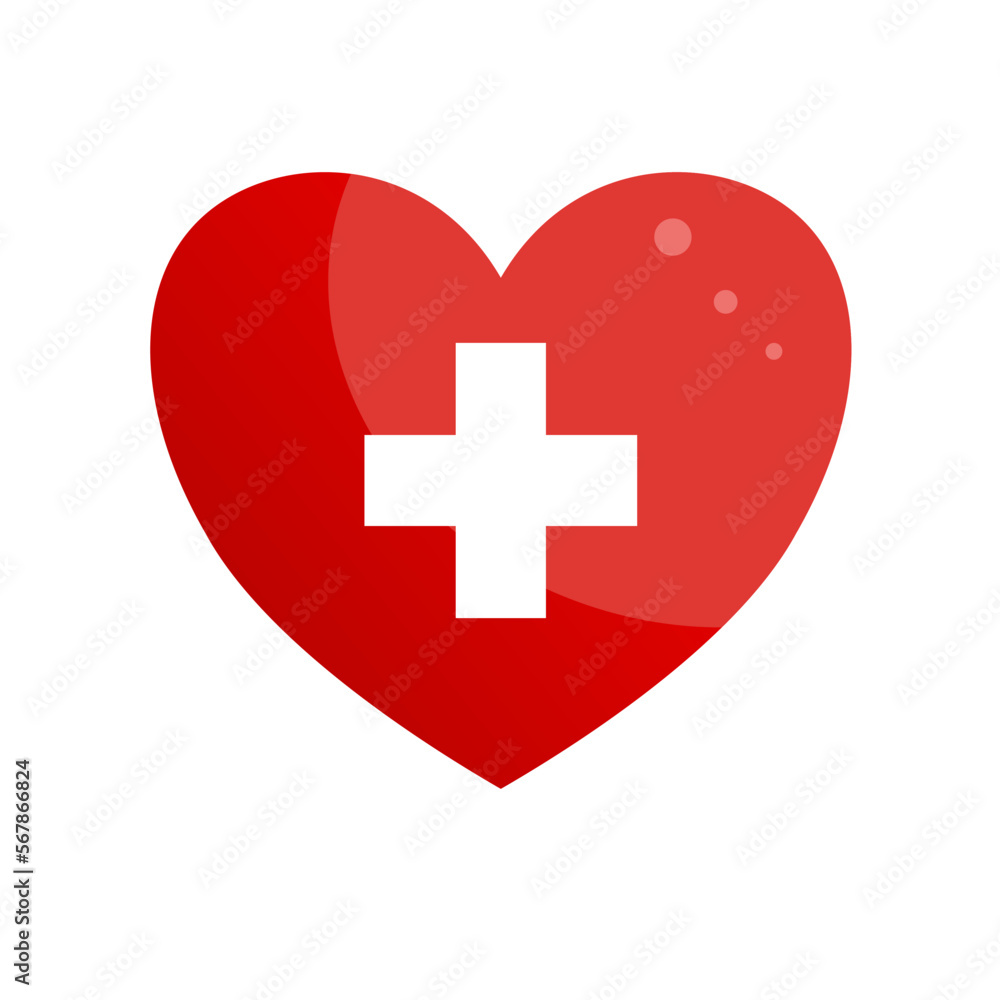 hea health protection - vector iconrt with a cross hea health protection - vector iconrt with a cross