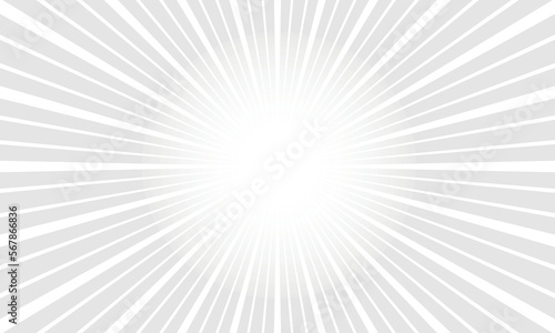 White and gray beam burst style background