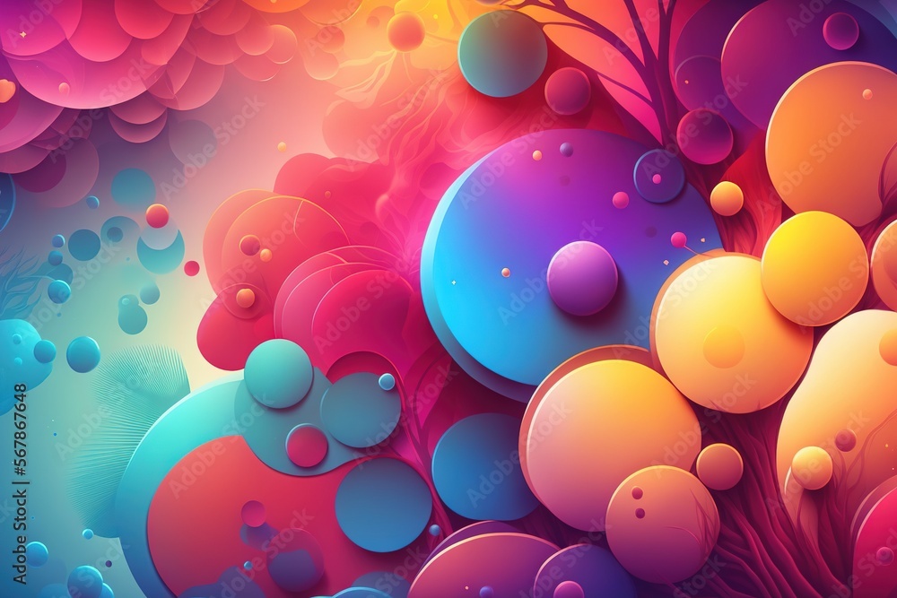 Abstract paint strokes, explosions and splashes. Colorful abstractionism on wallpaper and background. Vector. Generative AI