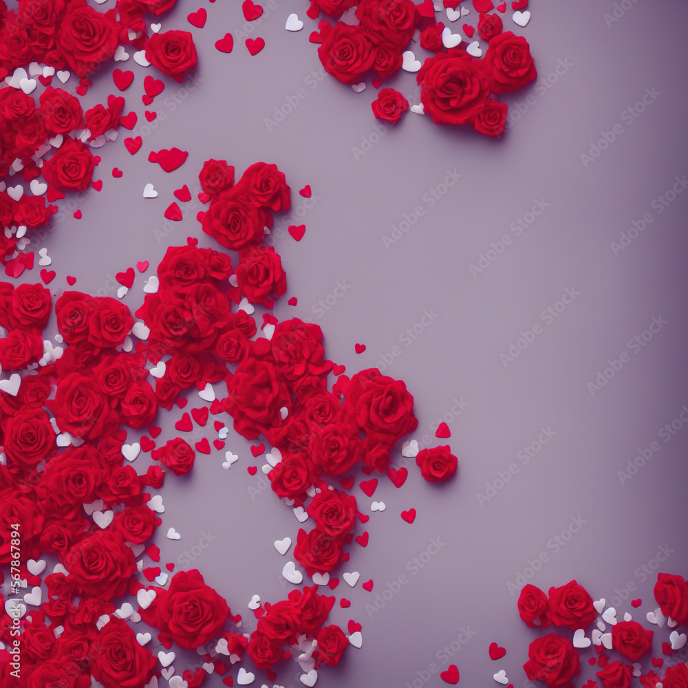 Valentine's Day Retro Background Textures - Bright Love: Red & White Hearts & Roses Valentine's Day Retro Background Textures - Bright Love: Red & White Hearts & Roses