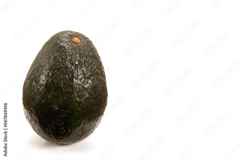 Avocado, One fresh avocado isolated on white background with space for text, Vegetarian food concept Avocado, One fresh avocado isolated on white background with space for text, Vegetarian food concept
