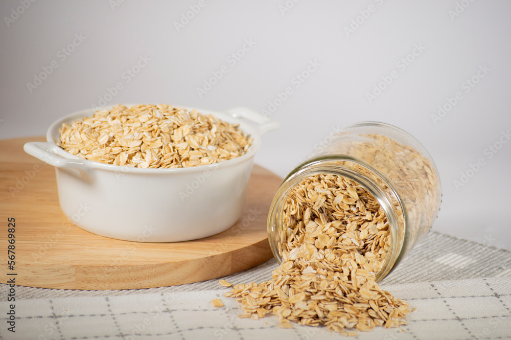 oatmeal in a bowl, raw oats oatmeal in a bowl, raw oats