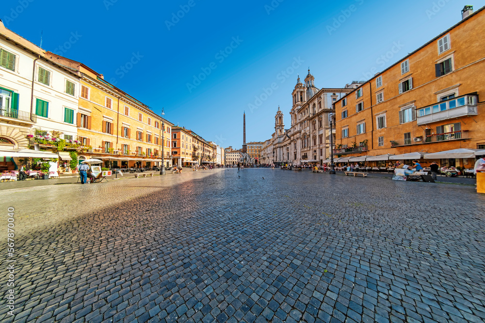 Piazza Navona in Rom zwischen Gelati und Pasta