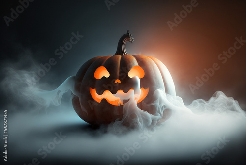 a smiling halloween pumpkin...