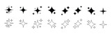 Sparkle star icons. Shine icons. Stars sparkles vector,  Lines with editable stroke