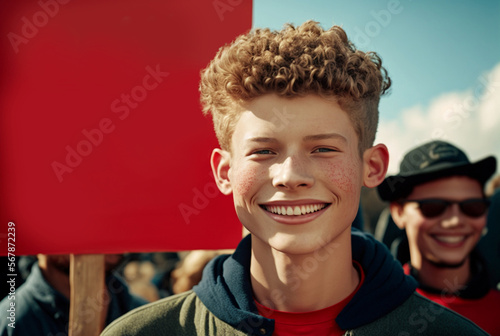 smiling teenager or student...