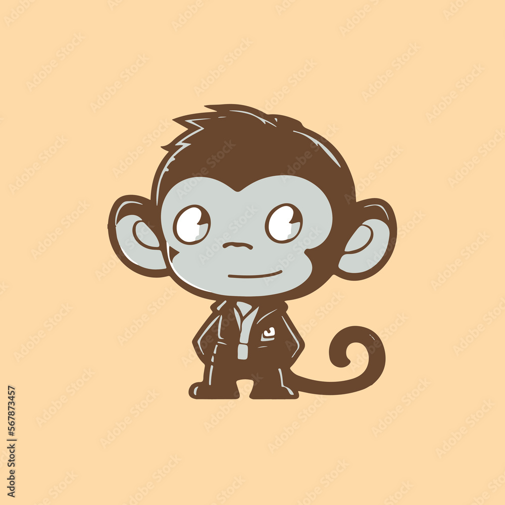 monkey, infant, nursery, cartoon, vector, illustration, animal, drawing, brown, baby, art, cute, adorable, simple, birthday, sticker, decal, fun, minimal monkey, infant, nursery, cartoon, vector, illustration, animal, drawing, brown, baby, art, cute, adorable, simple, birthday, sticker, decal, fun, minimal