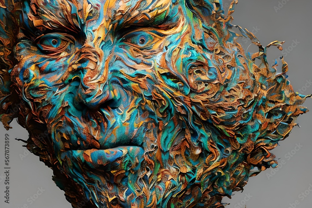 Naklejka premium Abstract Face