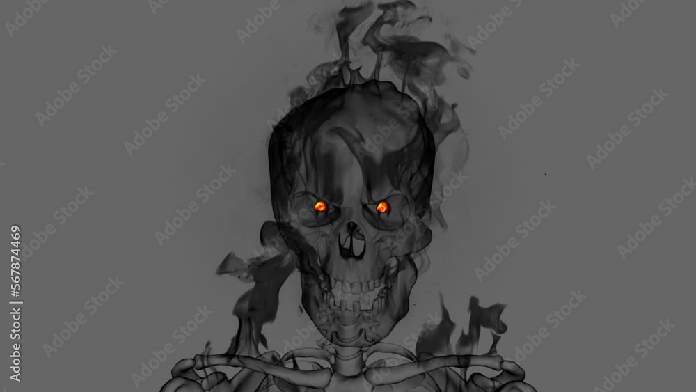 Skull ghost made of smoke Skull ghost made of smoke