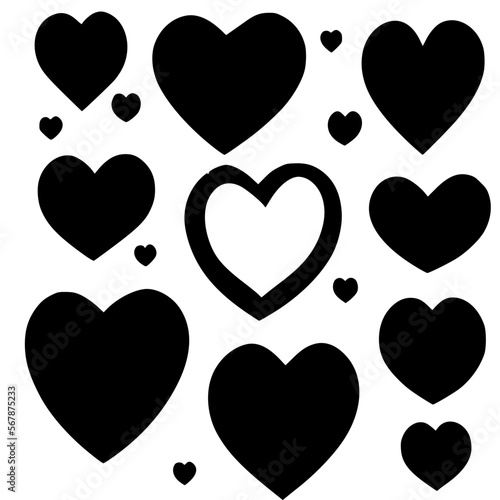 black and white of heart shape background