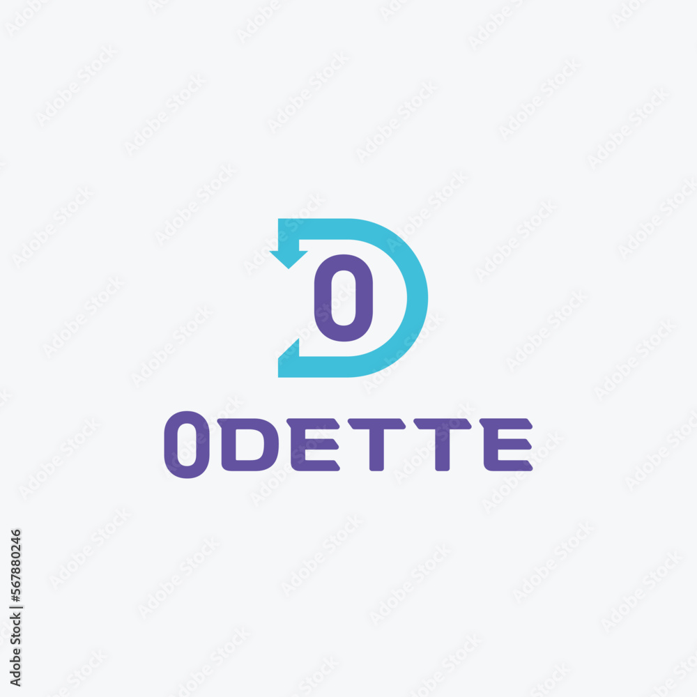 Letter OD monogram logo, Creative text initials and icon logo design Letter OD monogram logo, Creative text initials and icon logo design