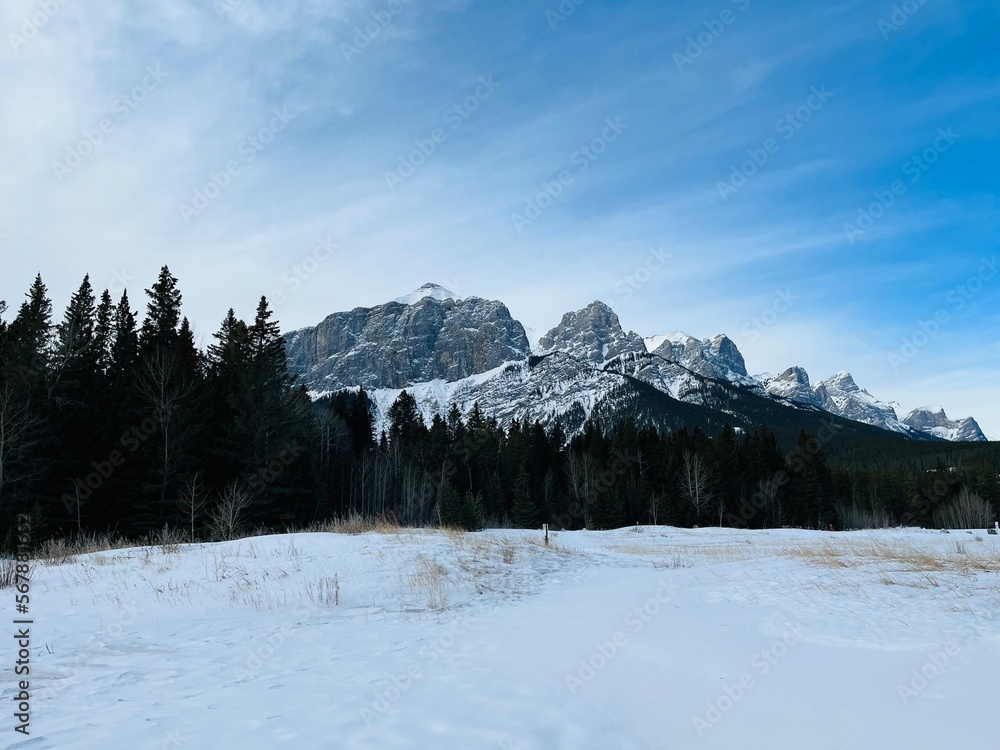 Frozen Quarry lake near Canmore, Alberta Frozen Quarry lake near Canmore, Alberta