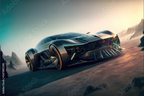 an illustration of a fast sports car © Alexander