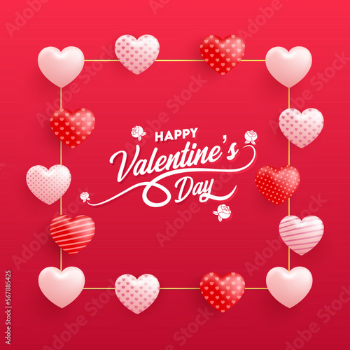 Valentine's day background or happy valentine day  template