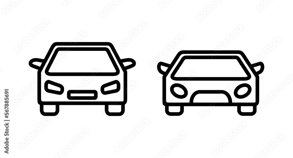 Car icon vector illustration. car sign and symbol. small sedan