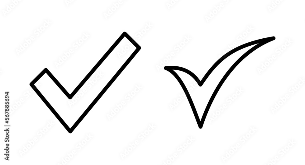 Check mark icon vector illustration. Tick mark sign and symbol Check mark icon vector illustration. Tick mark sign and symbol