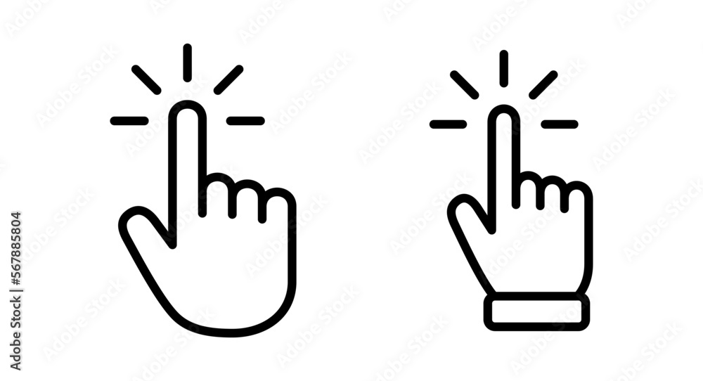 Hand cursor icon vector illustration. cursor sign and symbol. hand cursor icon clik Hand cursor icon vector illustration. cursor sign and symbol. hand cursor icon clik