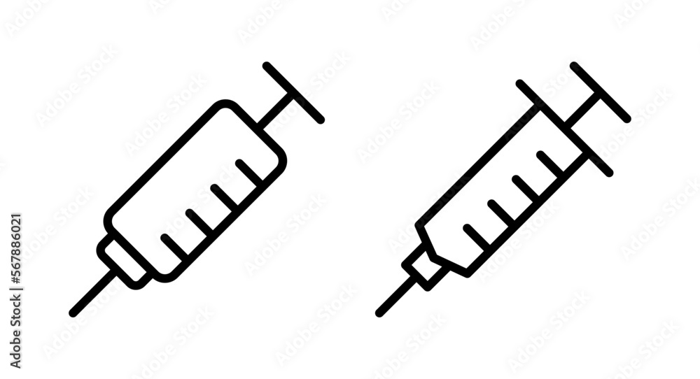 Syringe icon vector illustration. injection sign and symbol. vaccine icon Syringe icon vector illustration. injection sign and symbol. vaccine icon