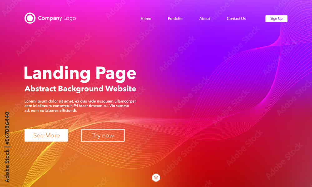 Gradient abstract wave background. Landing Page. Template for websites or apps. Modern design. Digital frequency track equalizer. Colorful shiny wave line. Curved wavy line smooth stripe. Vector style Gradient abstract wave background. Landing Page. Template for websites or apps. Modern design. Digital frequency track equalizer. Colorful shiny wave line. Curved wavy line smooth stripe. Vector style