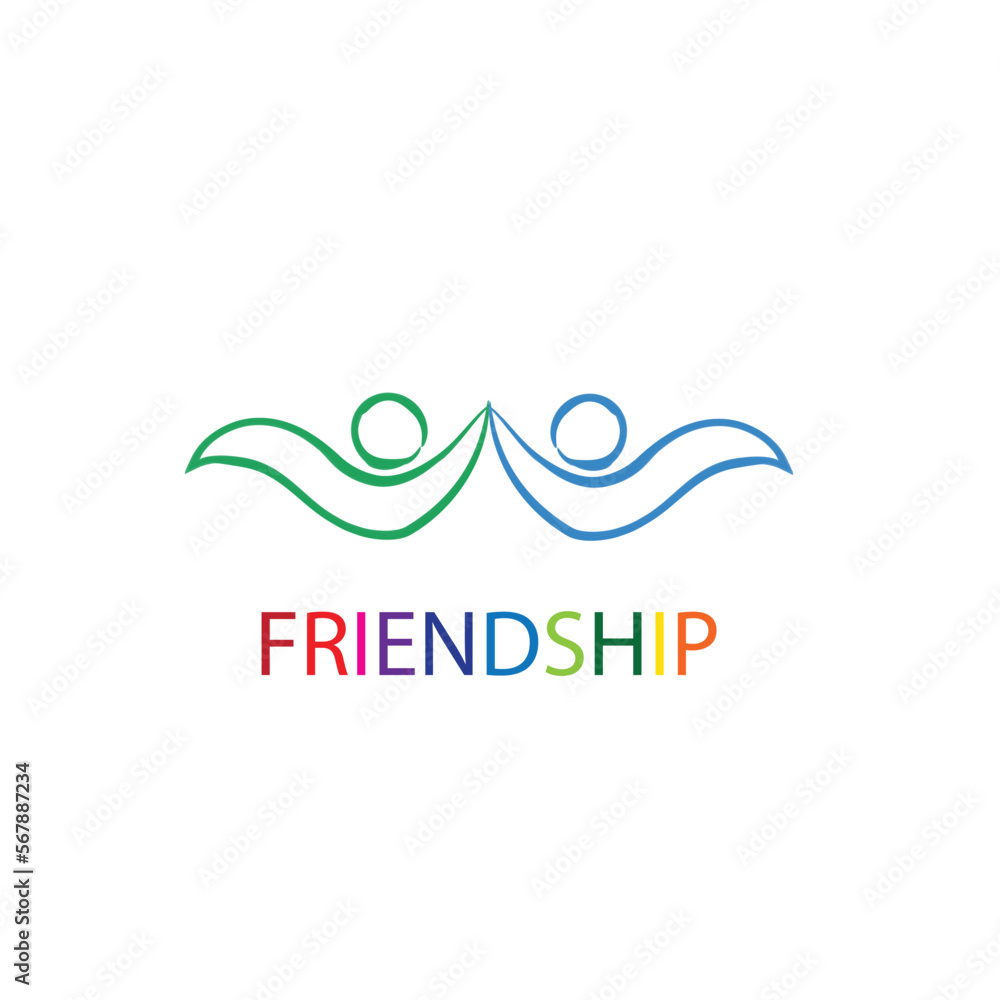 Happy friendship connection handshake busines men line art figures vector logo image design Happy friendship connection handshake busines men line art figures vector logo image design