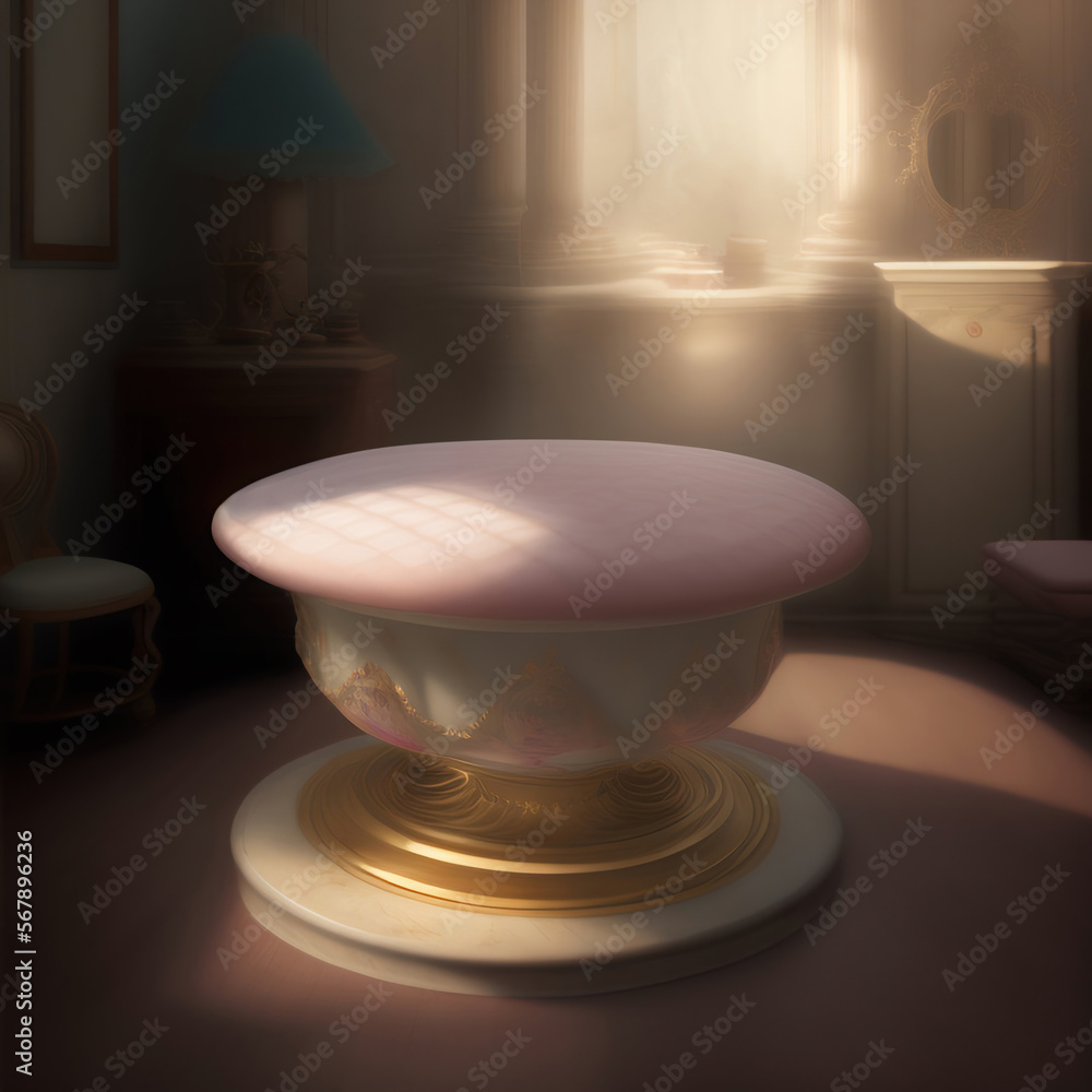 Generative AI: Display podium for luxury product advertisement Generative AI: Display podium for luxury product advertisement