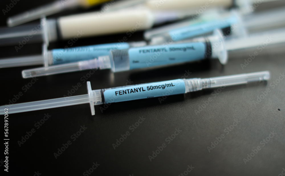 Fentanyl and Propofol Narcotic pandemic drug abuse with needles Fentanyl and Propofol Narcotic pandemic drug abuse with needles