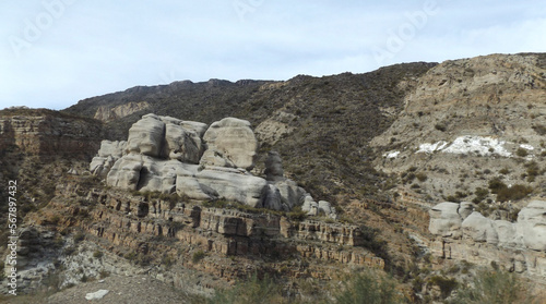 rocks in the mountain in Mendoza