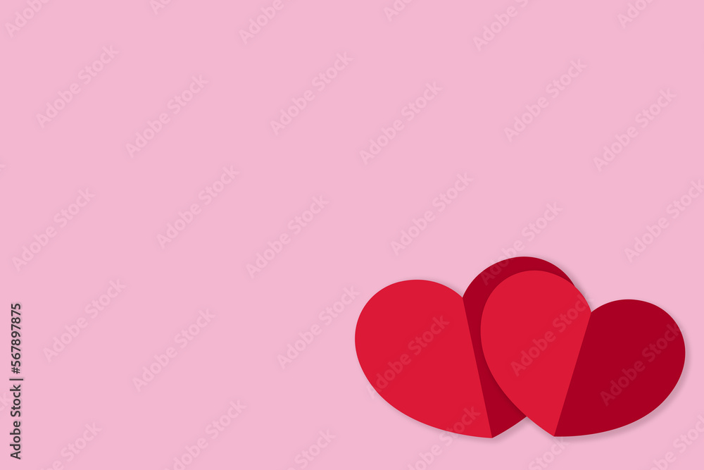 Fondo de pareja de corazones para el día de san Valentín , en el mes del amor.