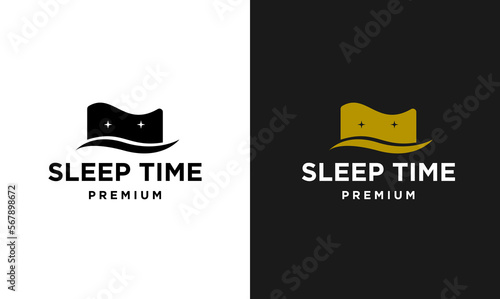 Bed Design icon modern vintage letter template logo